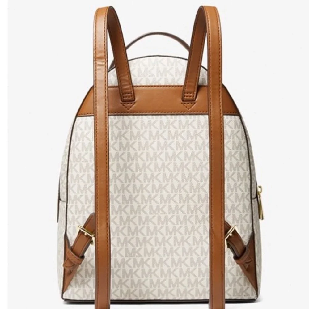 Michael Kors Womens Valerie Medium Logo Backpack 30F2G9VB2B-149 (Vanilla) NWT